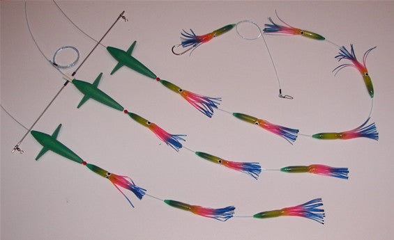 Spreader Bars -5 inch Shell Squid BIRD Bars - Reel Draggin' Tackle - 9