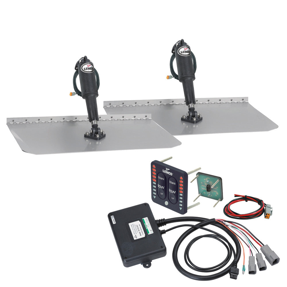 Lenco 12" x 18" Standard Trim Tab Kit w/LED Indicator Switch Kit 12V - Reel Draggin' Tackle
