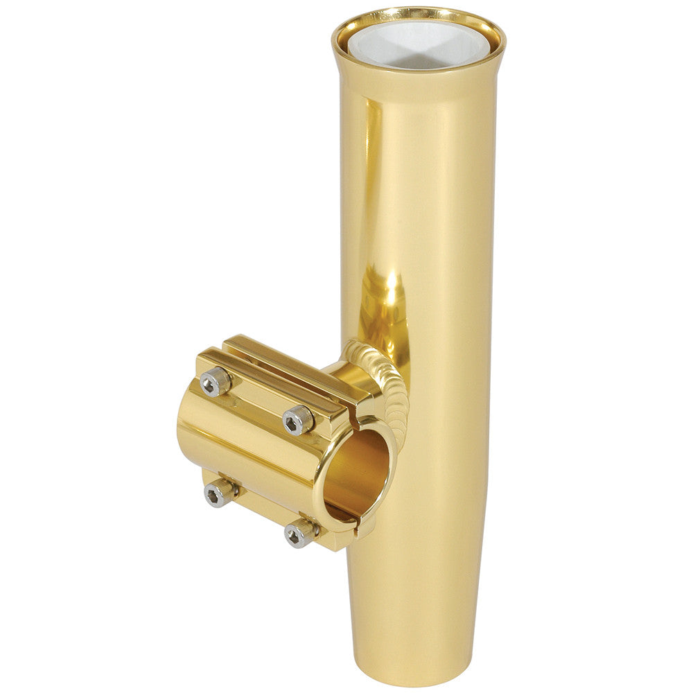 Lee's Clamp-On Rod Holder - Gold Aluminum - Horizontal Mount - Fits 1.315&#34; O.D. Pipe - Reel Draggin' Tackle