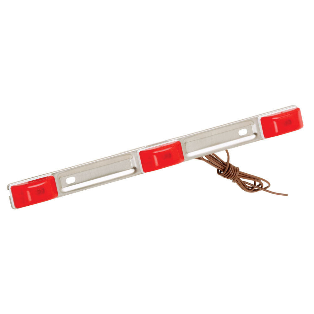 Wesbar Red Waterproof ID Light Bar - Stainless Steel - White Base - Reel Draggin' Tackle