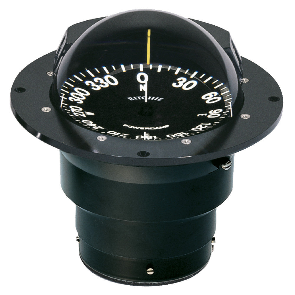 Ritchie FB-500 Globemaster Compass - Flush Mount - Black - 12V - 5 Degree Card - Reel Draggin' Tackle