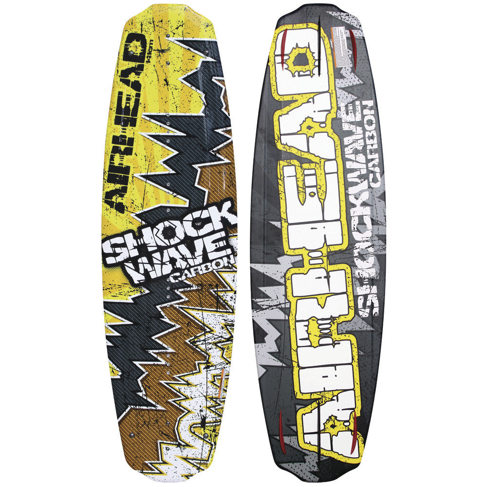 AIRHEAD Shockwave Carbon Wakeboard - 141cm - 150+ lbs - Reel Draggin' Tackle