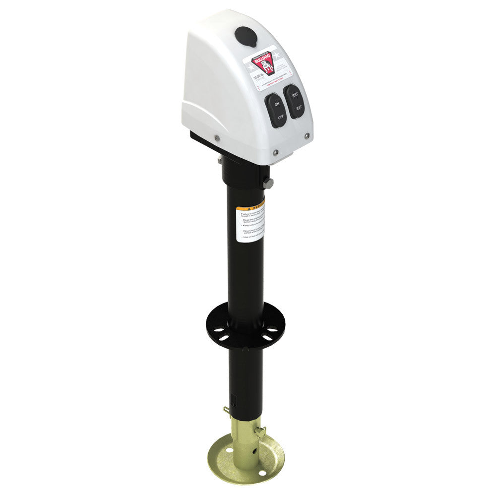 Bulldog 3,500lbs A-Frame RV Jack w/Powered Drive - 12V - White Cover - Reel Draggin' Tackle