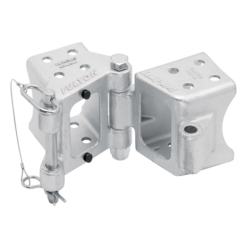 Fulton Fold-Away Bolt-On Hinge Kit 3" x 5" Trailer Beam, Rating 9,000 lbs., 48" Pivot, Z-Max 600 Zinc Finish - Reel Draggin' Tackle