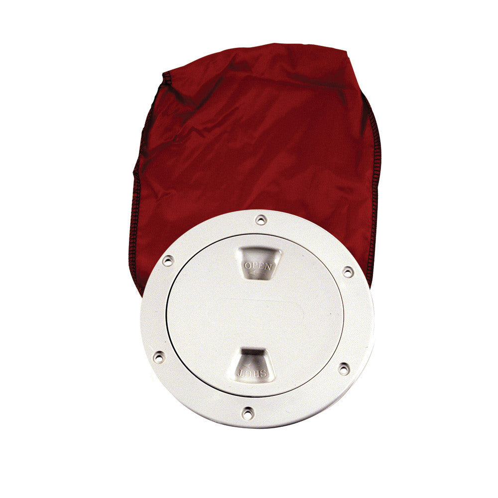 Beckson 4" Stow-Away Deck Plate - White w/12" Bag - Reel Draggin' Tackle