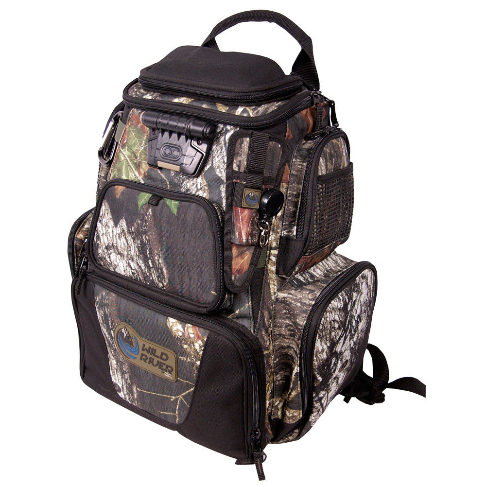 Wild River NOMAD Mossy Oak Tackle Tek Lighted Backpack w/o Trays - Reel Draggin' Tackle