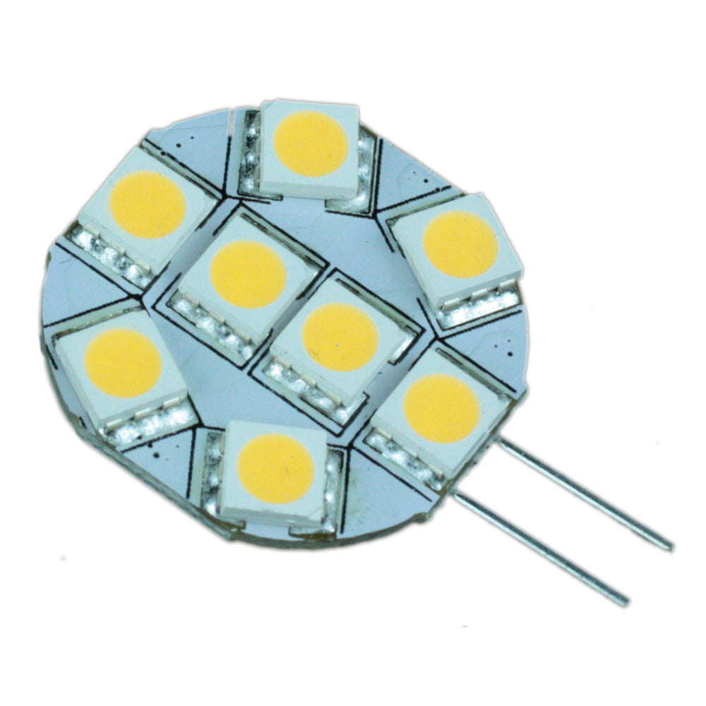 Lunasea G4 8 LED Side Pin Light Bulb - 12VAC or 10-30VDC/1.2W/123 Lumens - Warm White - Reel Draggin' Tackle