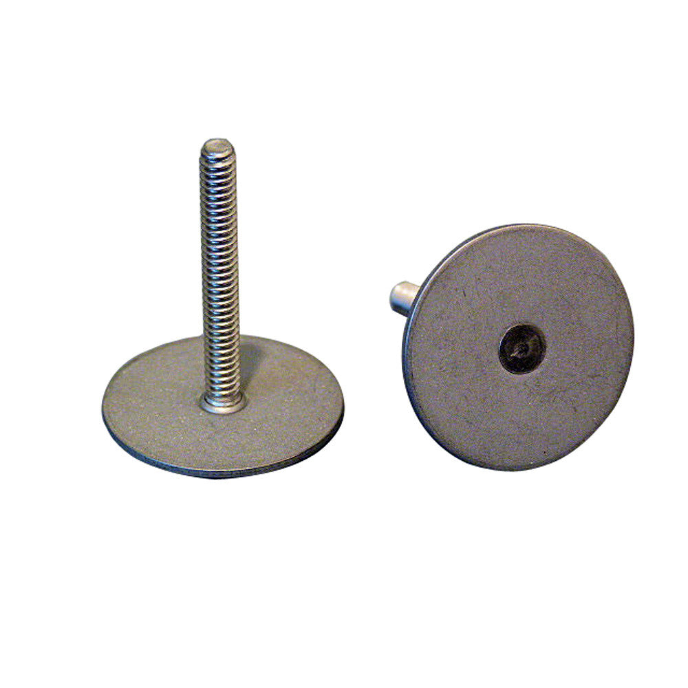 Weld Mount 1.5" Tall Stainless Steel Stud w/#10 x 24 Threads - Qty. 10 - Reel Draggin' Tackle