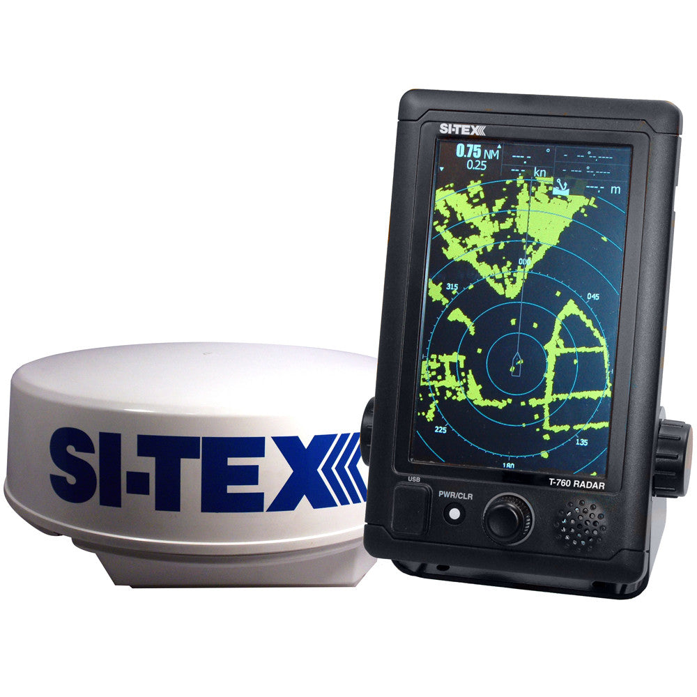 SI-TEX T-760 Compact Color Radar w/4kW 18" Dome - 7" Touchscreen - Reel Draggin' Tackle