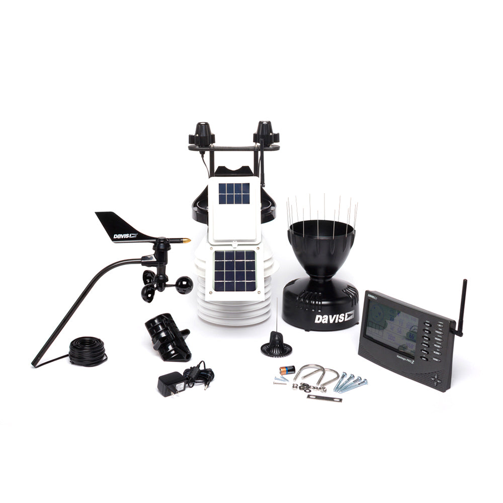 Davis Vantage Pro2 Wireless w/24-Hour Fan Aspirated Radiation Shield - Includes UV & Solar Radiation Sensors