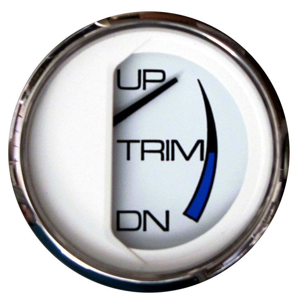 Faria Chesapeake White SS 2" Trim Gauge (J/E/Suzuki Outboard) - Reel Draggin' Tackle