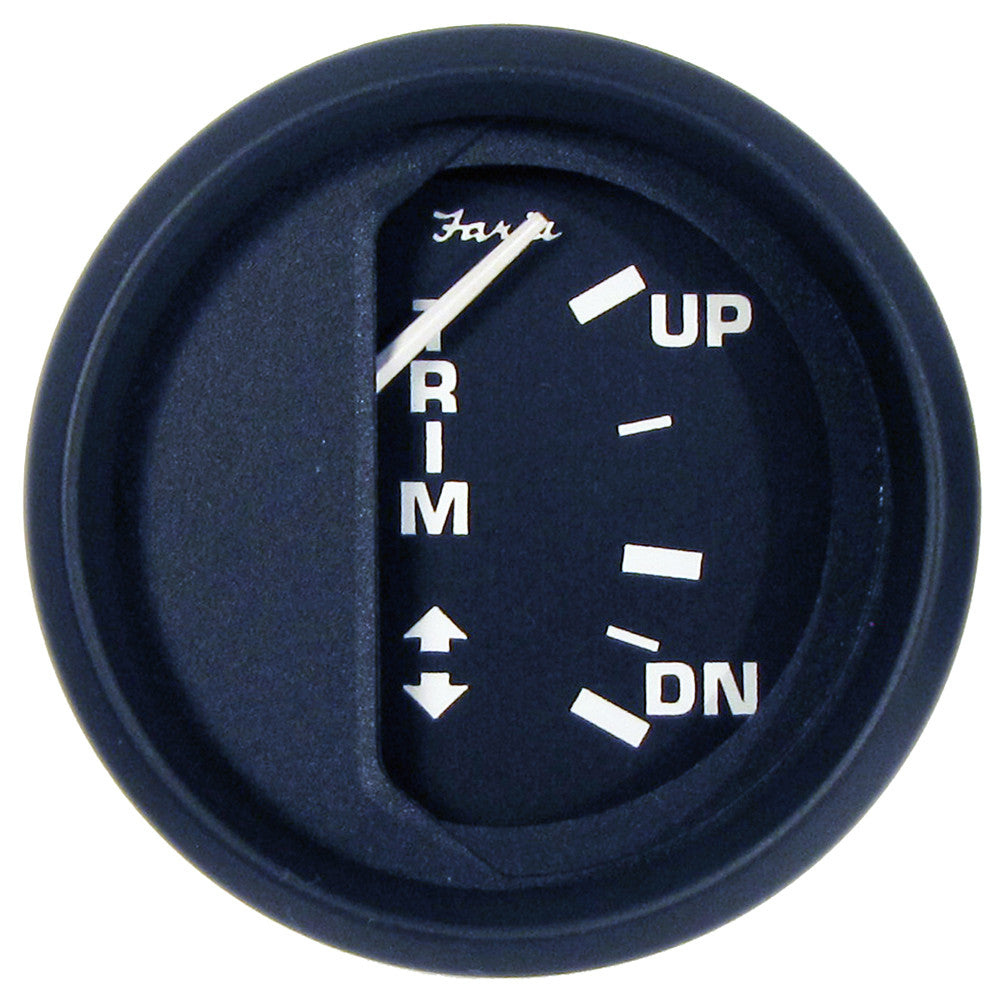 Faria Euro Black 2" Trim Gauge (Mercury/Mariner/Mercruiser/Volvo DP/Yamaha-2001 and newer) - Reel Draggin' Tackle