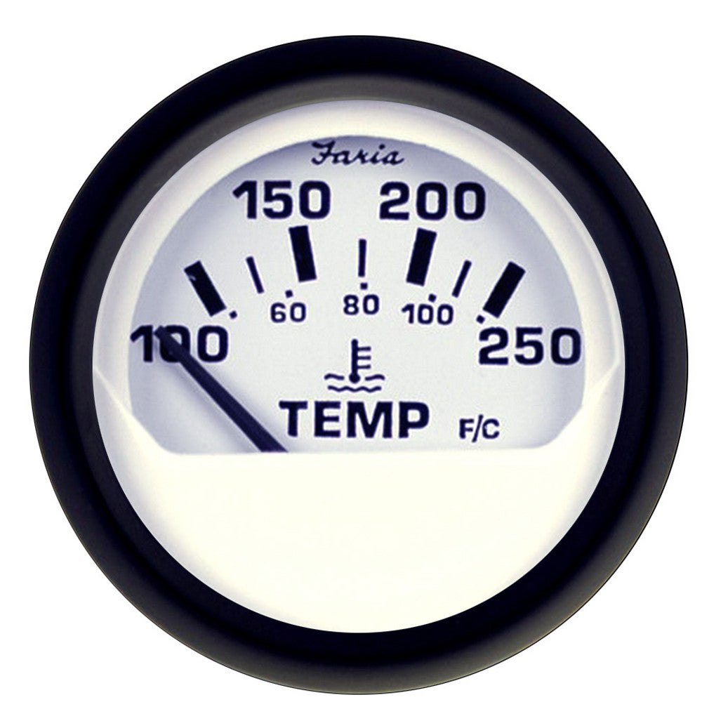 Faria Euro White 2" Water Temperature Gauge (100-250°F) - Reel Draggin' Tackle
