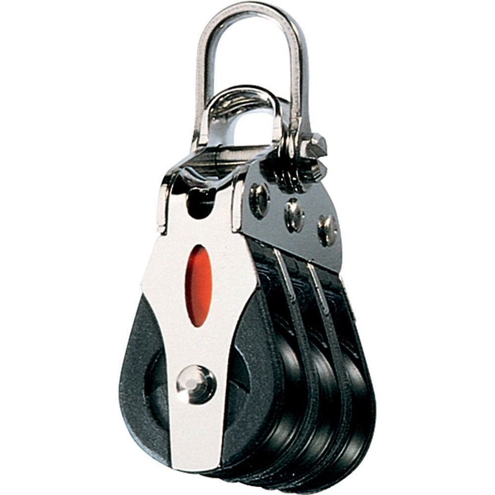 Ronstan Series 20 ball Bearing Block - Triple - 2-Axis Shackle head - Reel Draggin' Tackle