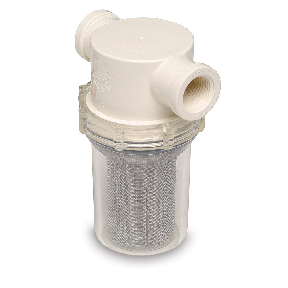 SHURFLO 1/2" Raw Water Strainer - 50 Mesh Screen - Reel Draggin' Tackle