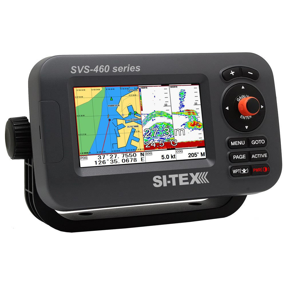SI-TEX SVS-460CE Chartplotter - 4.3" Color Screen w/External GPS & Navionics+ Flexible Coverage - Reel Draggin' Tackle