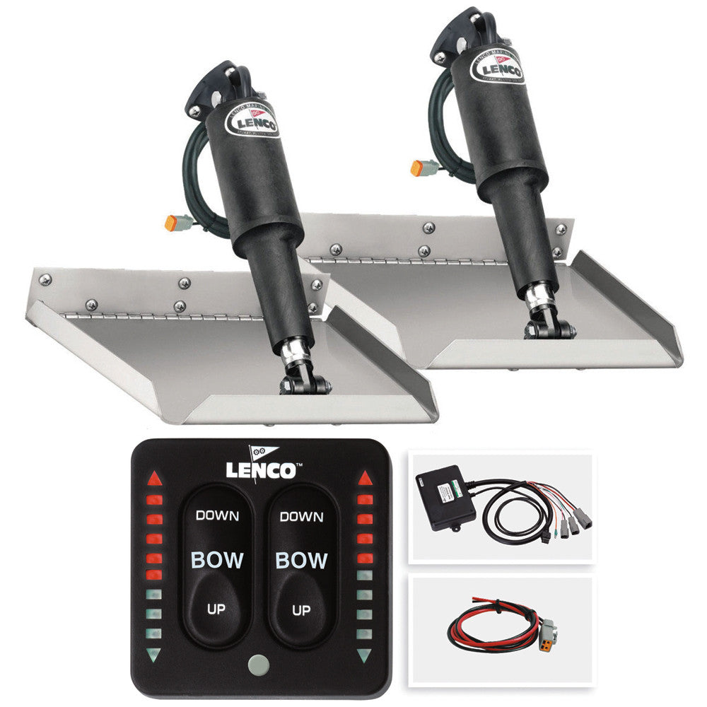 Lenco 9" x 12" Edge Mount Trim Tab Kit w/LED Indicator Switch Kit - Reel Draggin' Tackle