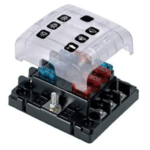 BEP ATC Six Way Fuse Holder & Screw Terminals w/Cover & Link - Reel Draggin' Tackle
