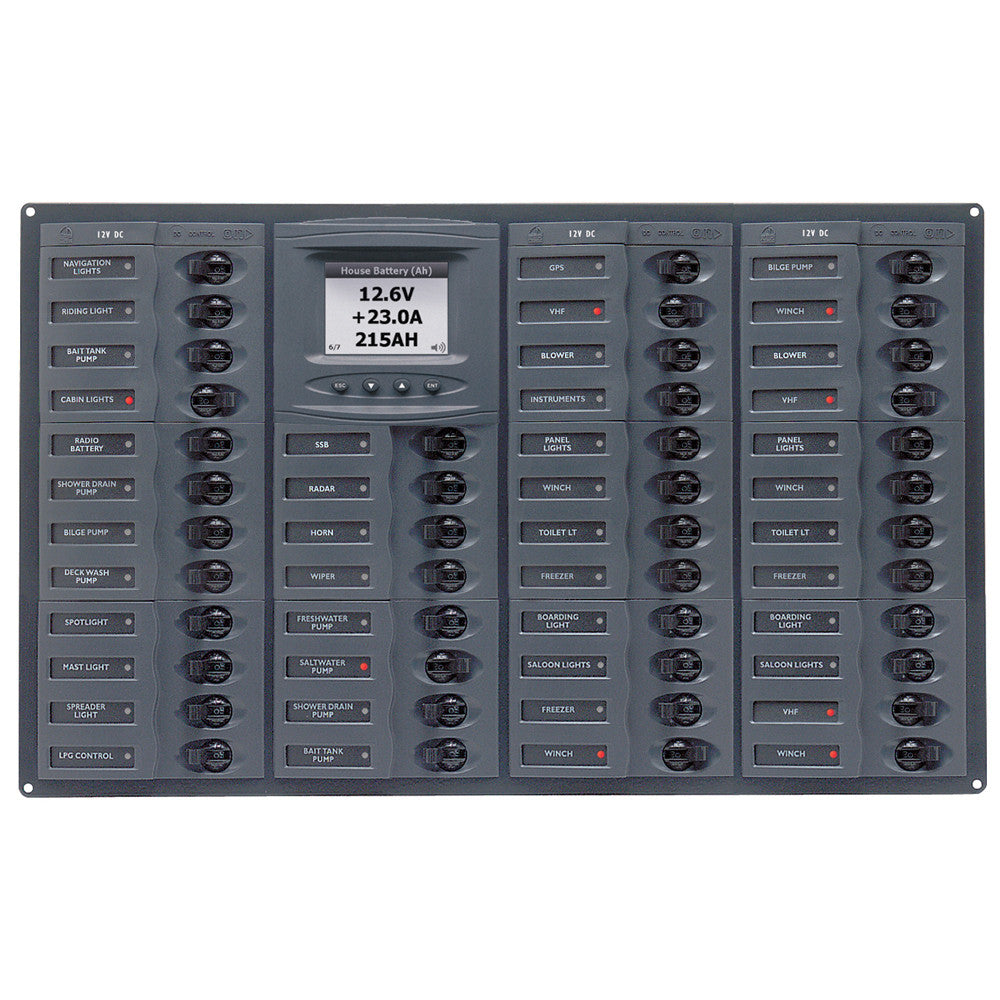 BEP Millennium Series DC Circuit Breaker Panel w/Digital Meters, 44SP DC12V Horizonal - Reel Draggin' Tackle