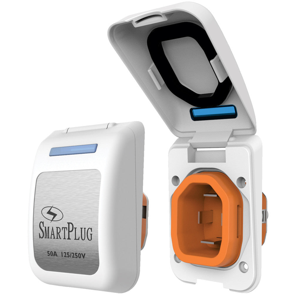 SmartPlug 50 Amp Non Metallic White Inlet - Reel Draggin' Tackle