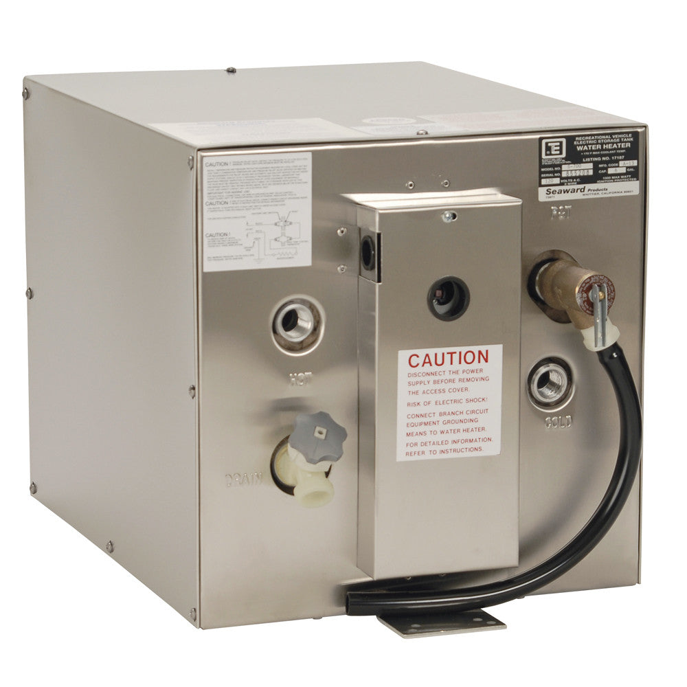 Whale Seaward 6 Gallon Hot Water Heater W/Rear Heat Exchanger Stainless Steel Exterior - Reel Draggin' Tackle