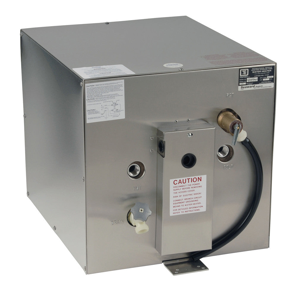 Whale Seaward 11 Gal Hot Water Heater w/Rear Heat Exchanger Stainless Steel - Reel Draggin' Tackle