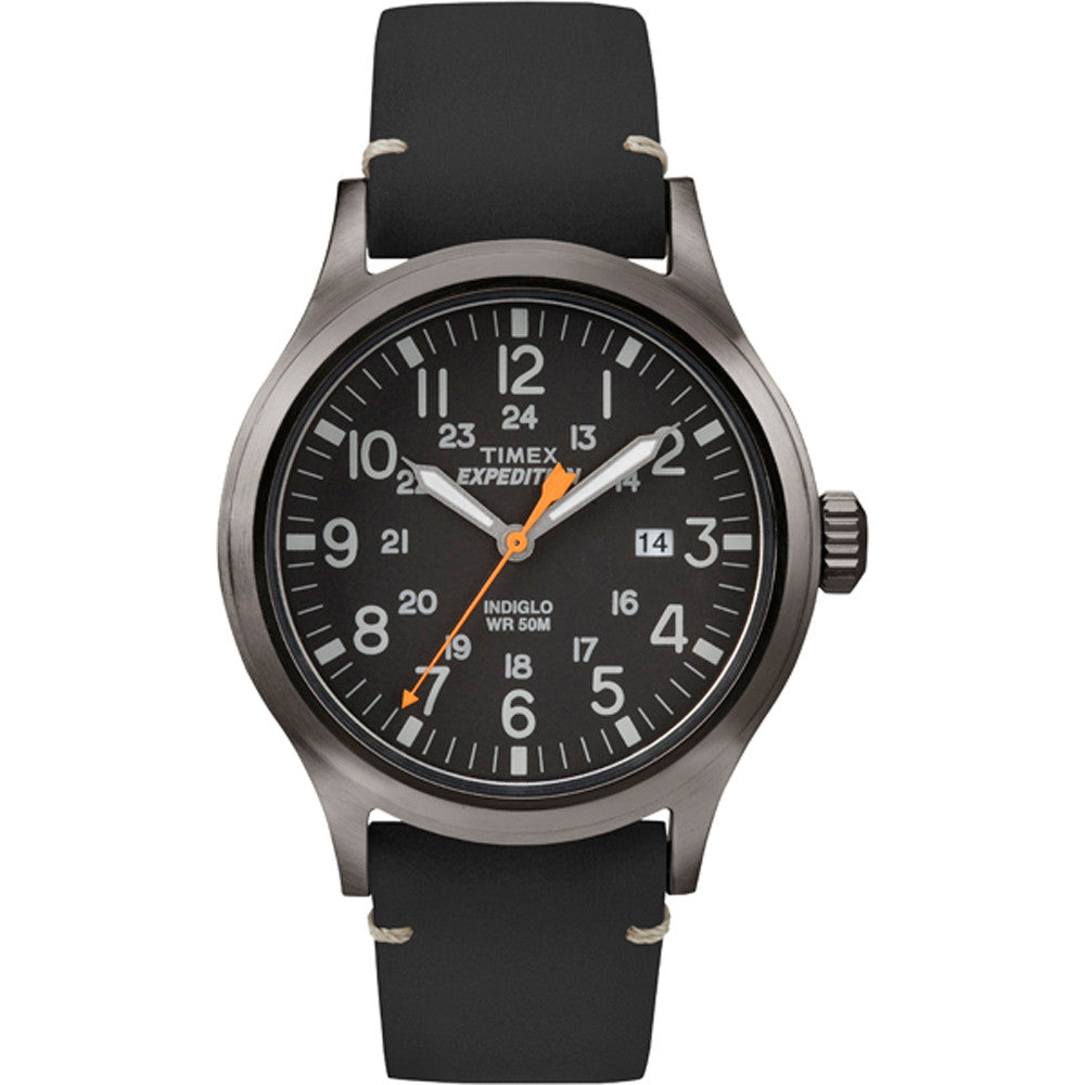 Timex Expedition Metal Scout - Black Leather/Black Dial - Reel Draggin' Tackle