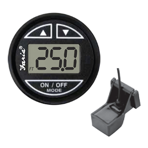 Faria Euro Black 2" Depth Sounder w/Transom Mount Transducer - Reel Draggin' Tackle