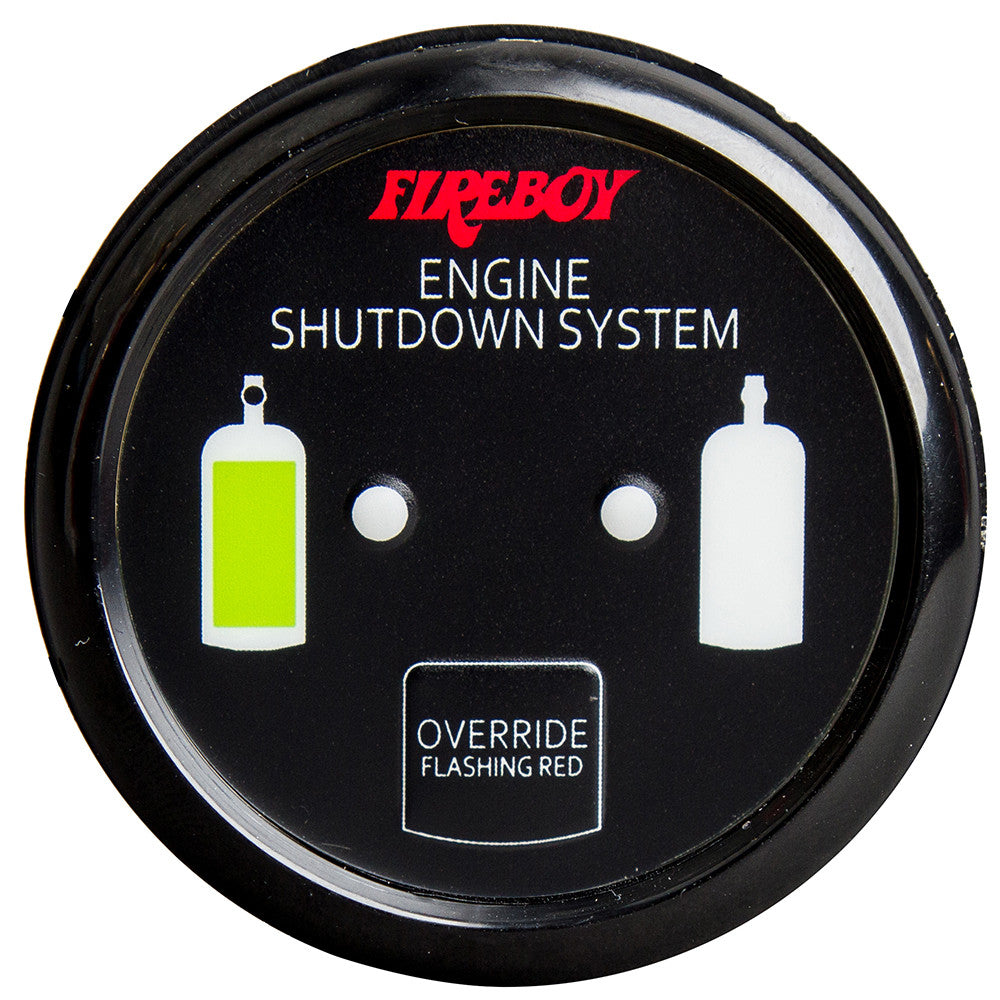 Fireboy-Xintex Deluxe Helm Display w/Gauge Body, LED Color Graphics f/Engine Shutdown System - Black Bezel Display