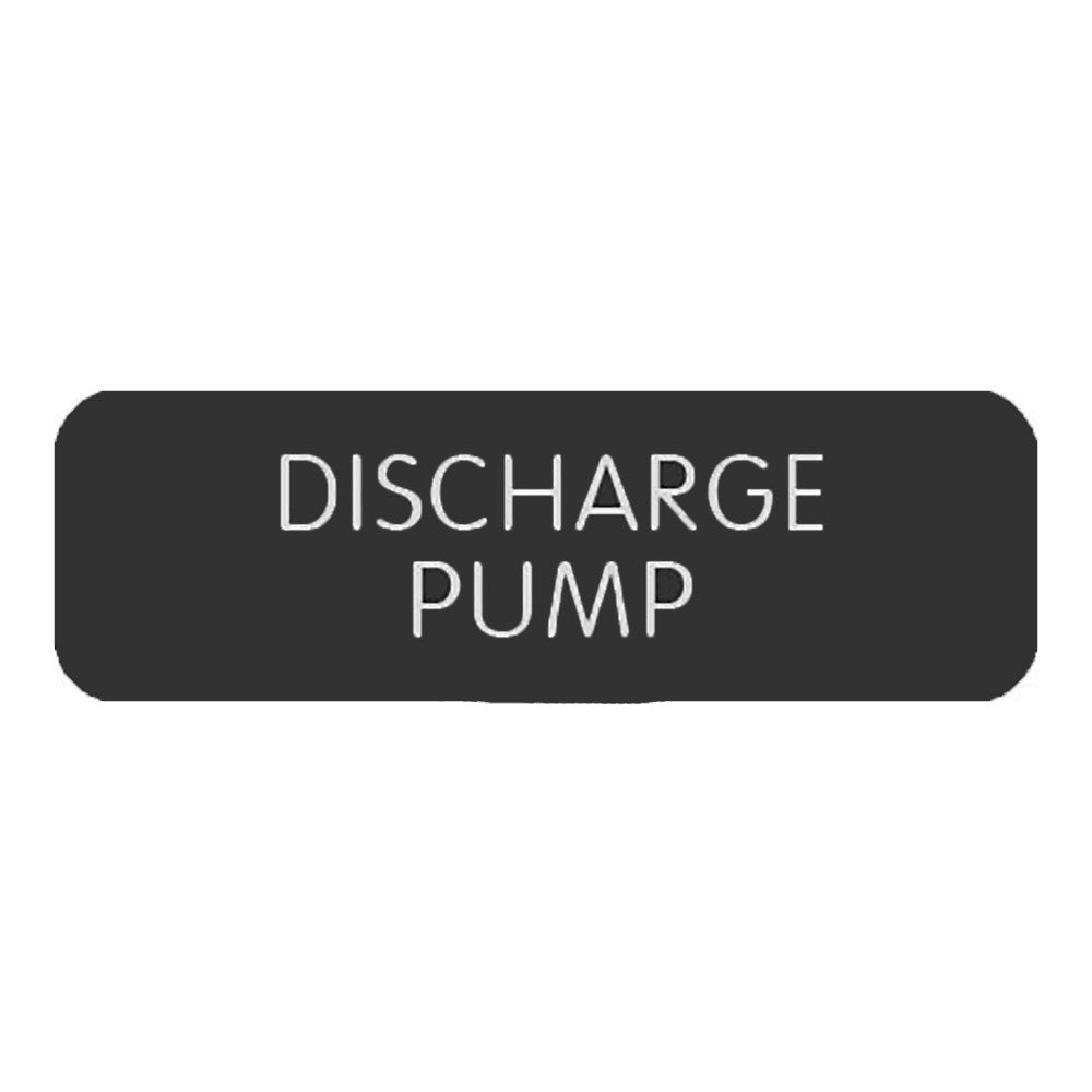 Blue Sea Large Format Label - "Discharge Pump" 