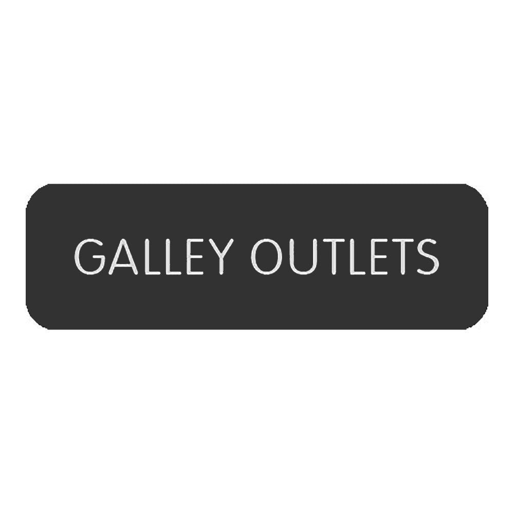 Blue Sea Large Format Label - "Galley Outlets"