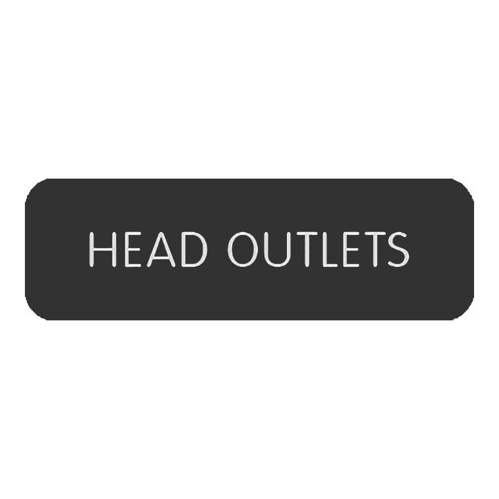 Blue Sea Large Format Label - "Head Outlets"