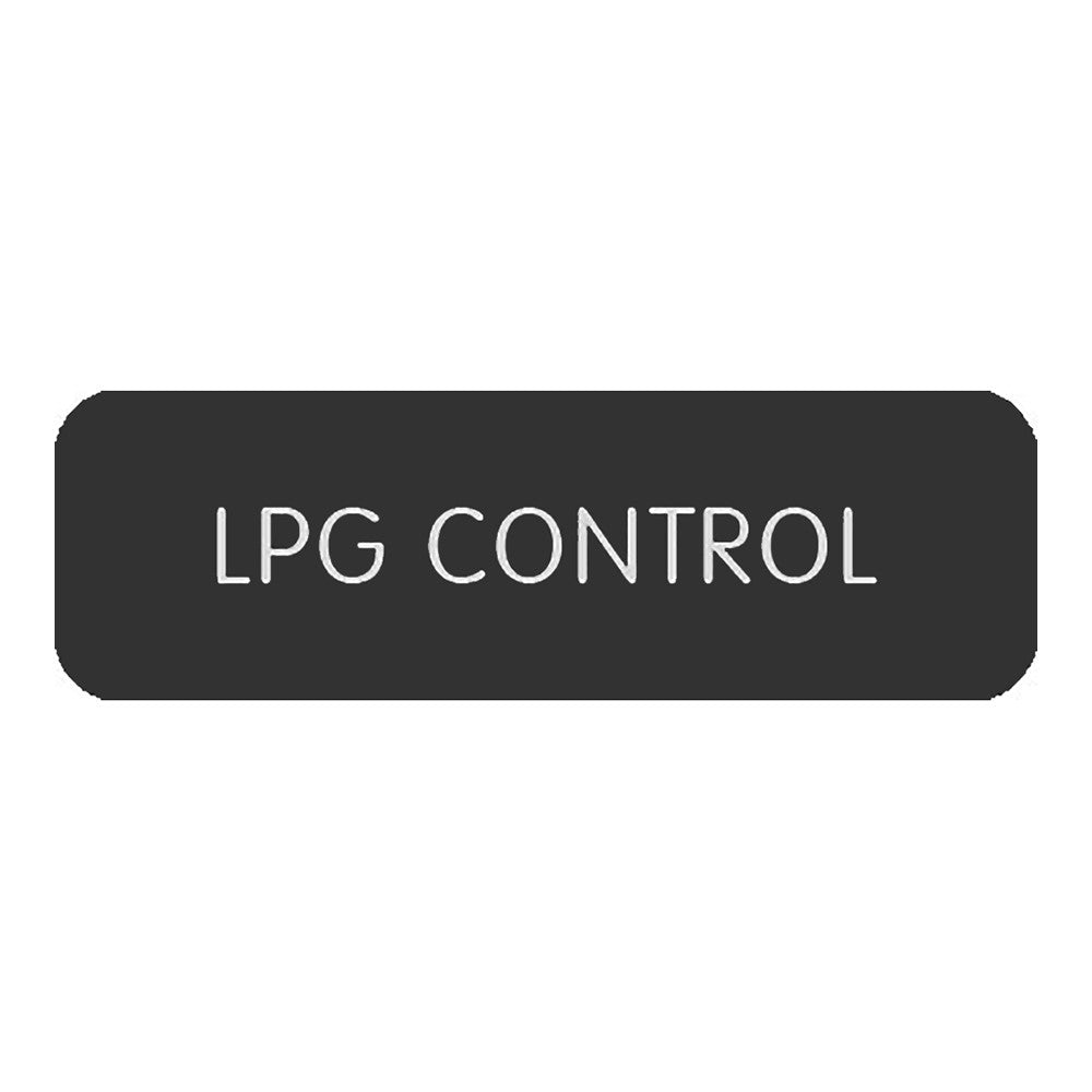 Blue Sea Large Format Label - "LPG Control"