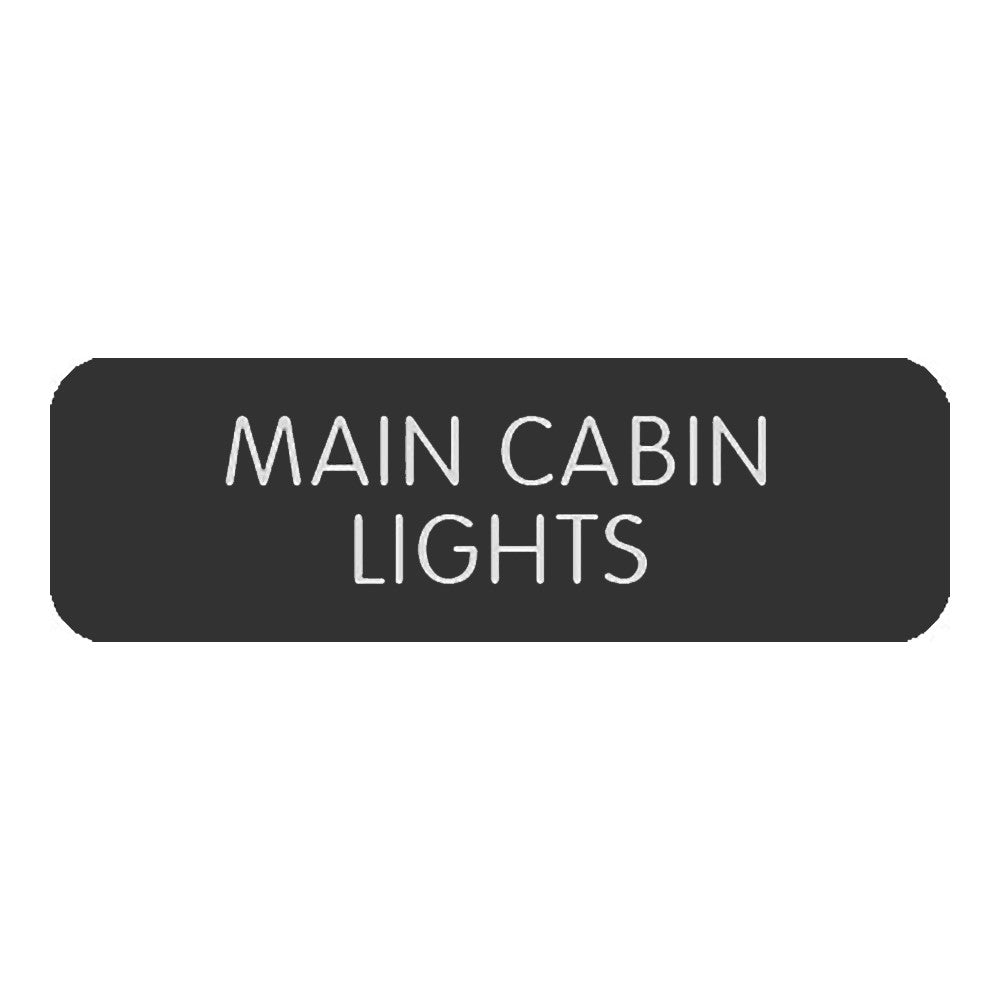 Blue Sea Large Format Label - "Main Cabin Lights"