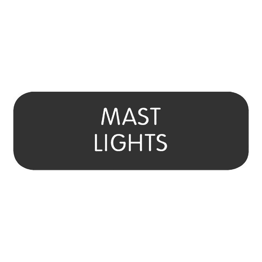 Blue Sea Large Format Label - "Mast Lights"