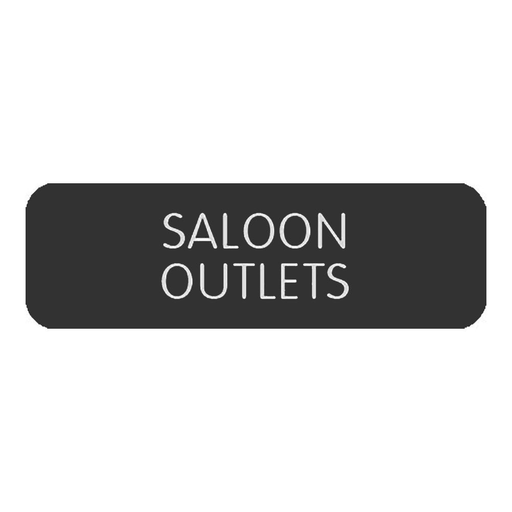 Blue Sea Large Format Label - "Saloon Outlets"