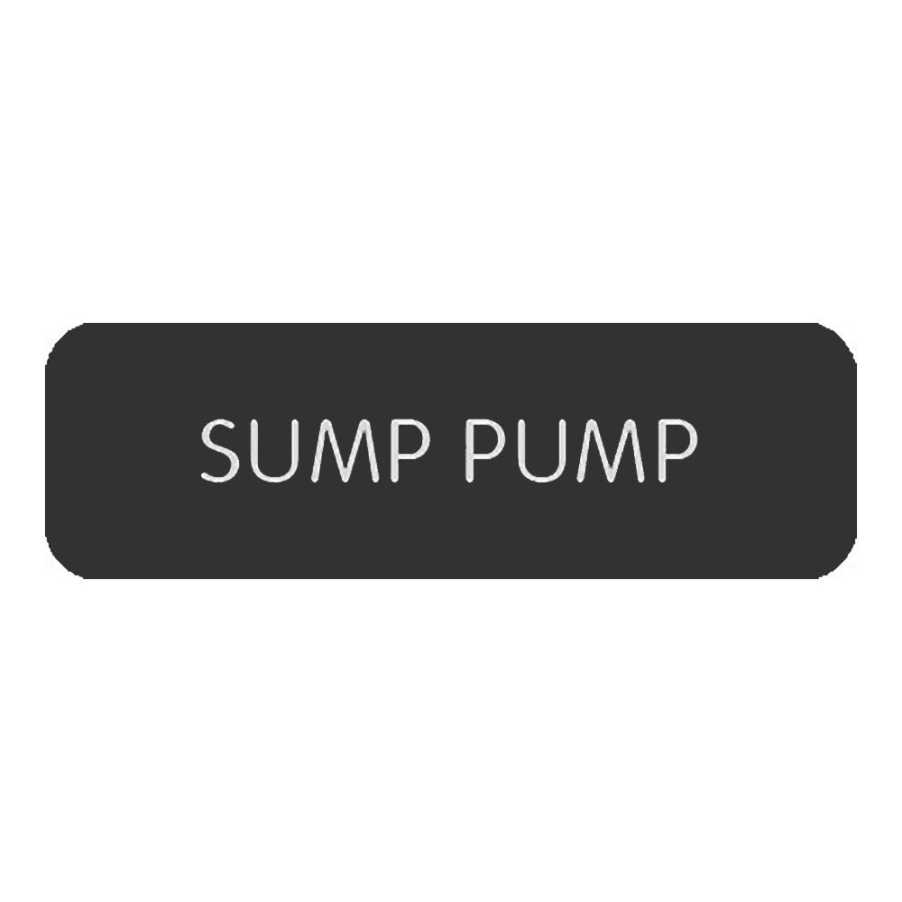 Blue Sea Large Format Label - "Sump Pump"