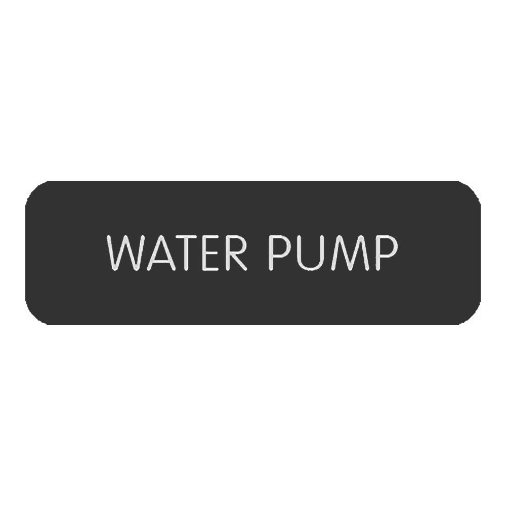 Blue Sea Large Format Label - "Water Pump"