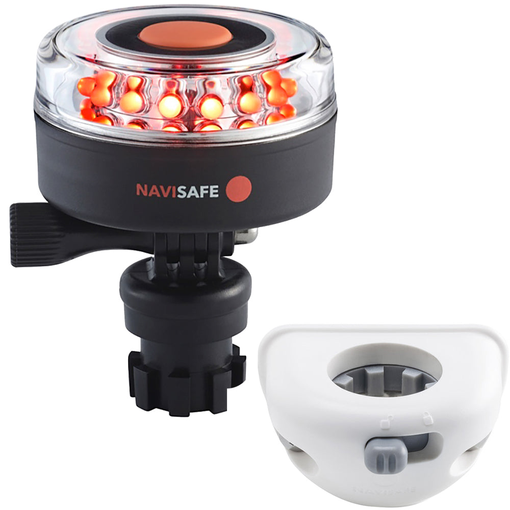 Navisafe Navilight All RED 360 2NM w/Navimount Base Vertical Mount - White