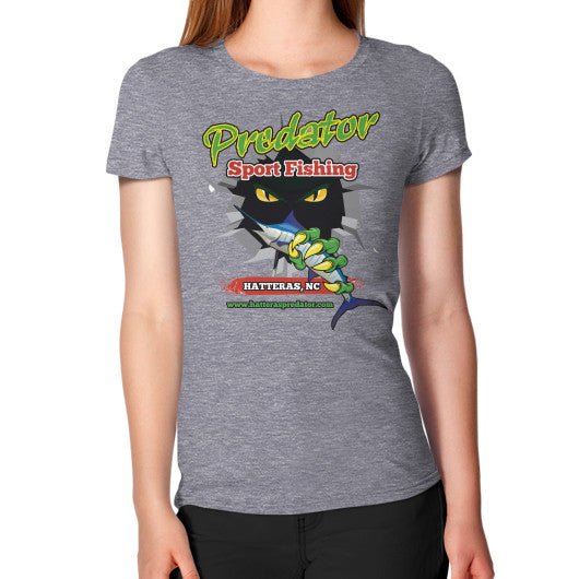 Women's T-Shirt Tri-Blend Grey Reel Draggin' Tackle