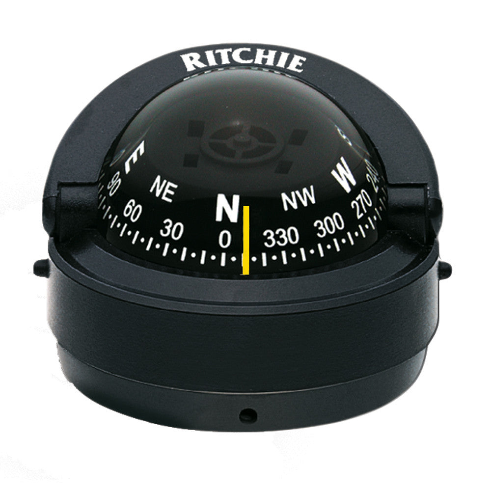 Ritchie S-53 Explorer Compass - Surface Mount - Black - Reel Draggin' Tackle