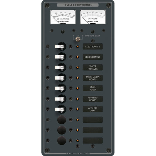Blue Sea 8082 DC 10 Position Toggle Branch Circuit Breaker Panel - Reel Draggin' Tackle