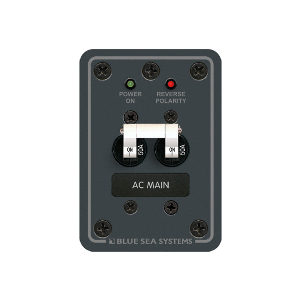 Blue Sea 8079 AC Main Only Circuit Breaker Panel  (White Switches) - Reel Draggin' Tackle