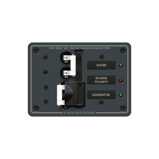 Blue Sea 8032 AC Toggle Source Selector 120v AC 30A  (White Switches) - Reel Draggin' Tackle