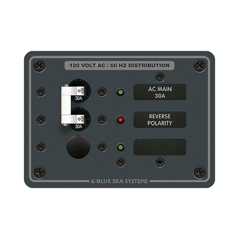 Blue Sea 8029 AC Main +1 Position Breaker Panel  (White Switches) - Reel Draggin' Tackle