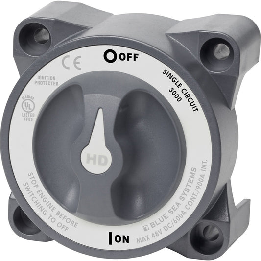 Blue Sea 3000 HD-Series Battery Switch Single Circuit ON/OFF - Reel Draggin' Tackle