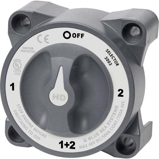 Blue Sea 3003 HD-Series Battery Switch Selector w/Alternator Field Disconnect - Reel Draggin' Tackle