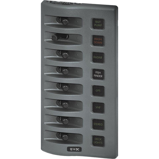 Blue Sea 4308 WeatherDeck Water Resistant Fuse Panel - 8 Position - Grey - Reel Draggin' Tackle