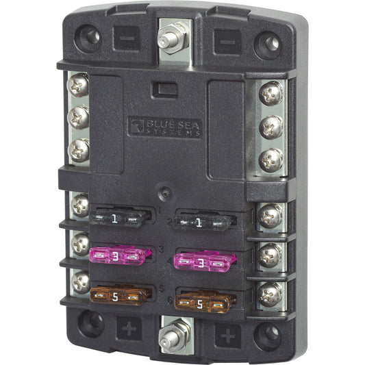 Blue Sea 5030 ST Blade Fuse Block w/o Cover - 6 Circuit w/Negative Bus - Reel Draggin' Tackle