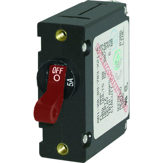 Blue Sea 7201 AC/DC Single Pole Magnetic World Circuit Breaker  -  5 AMP - Reel Draggin' Tackle